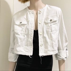 Chico’s Custom White Denim Jacket 2